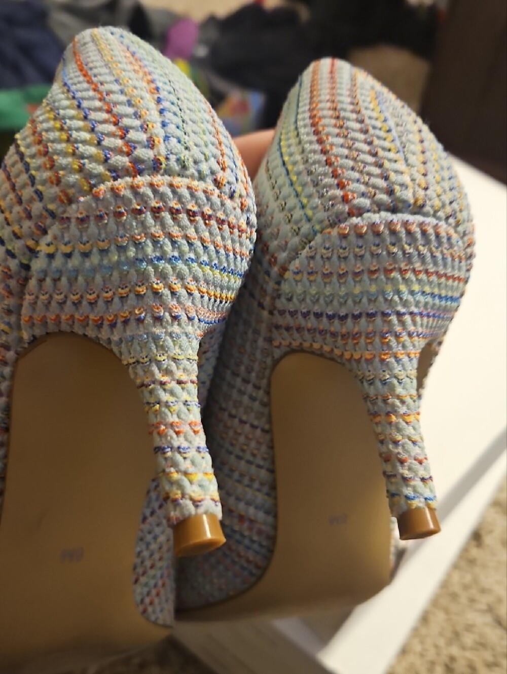 Pointed-Toe Multi-Color Woven Pumps - Women's Size 8 - Picture 4 of 6
